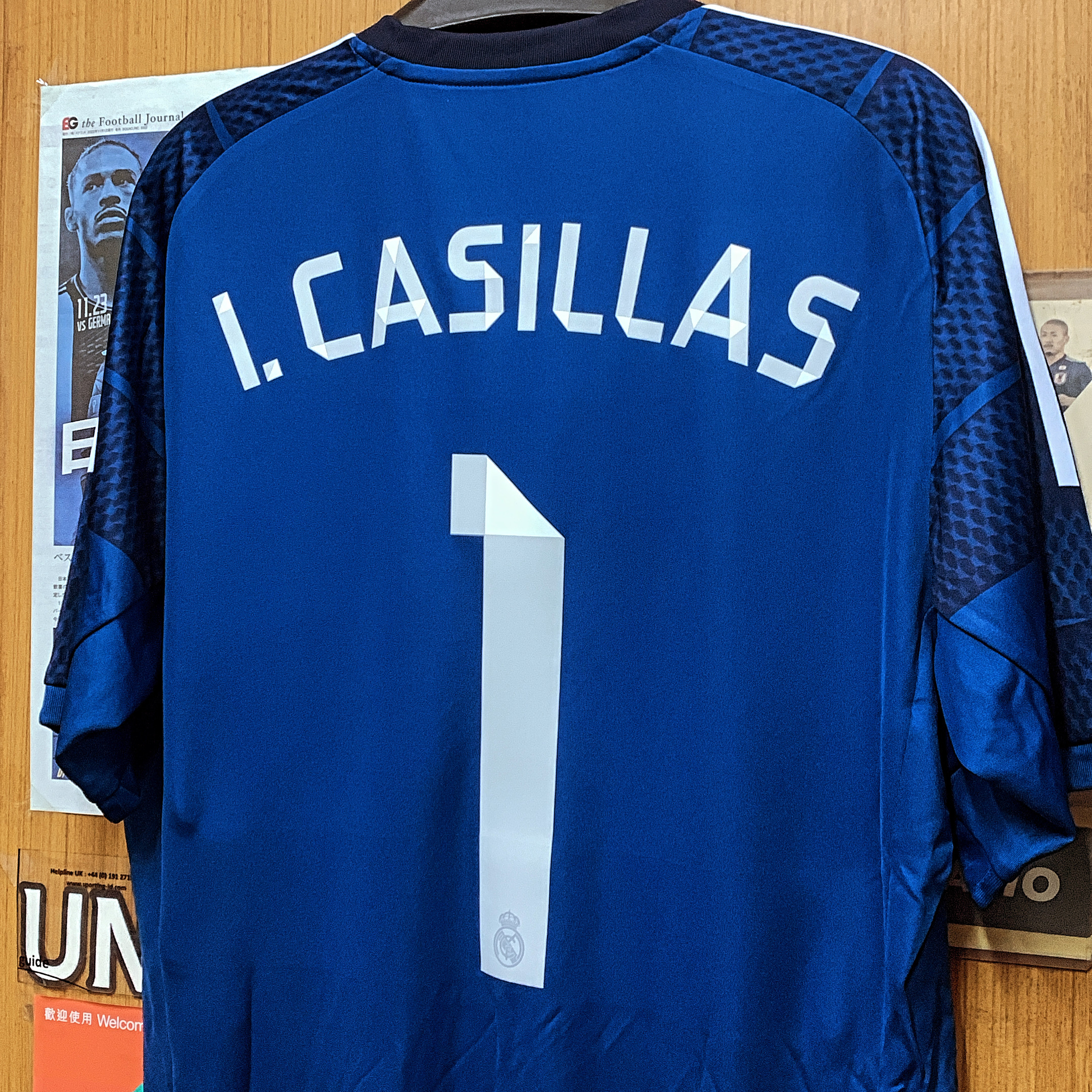 2014 Real Madrid Player Issue Authentic Goalkeeper Shirt with 1 CASILLAS