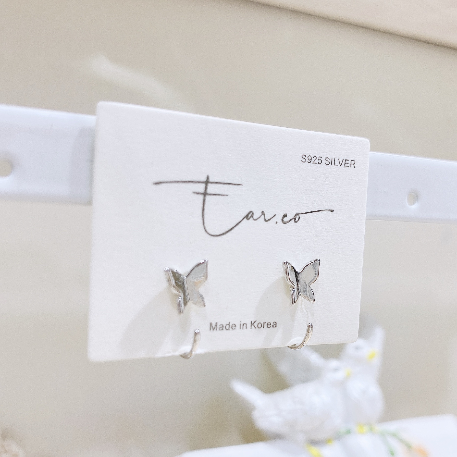 小蝴蝶耳鈎圈 [睡覺不用脫! ] #A646