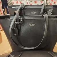 [S] KATE SPADE K7354 SCHUYLER MEDIUM TOTE SAFFIANO PVC,BLACK, 196021077272 (SKS931)