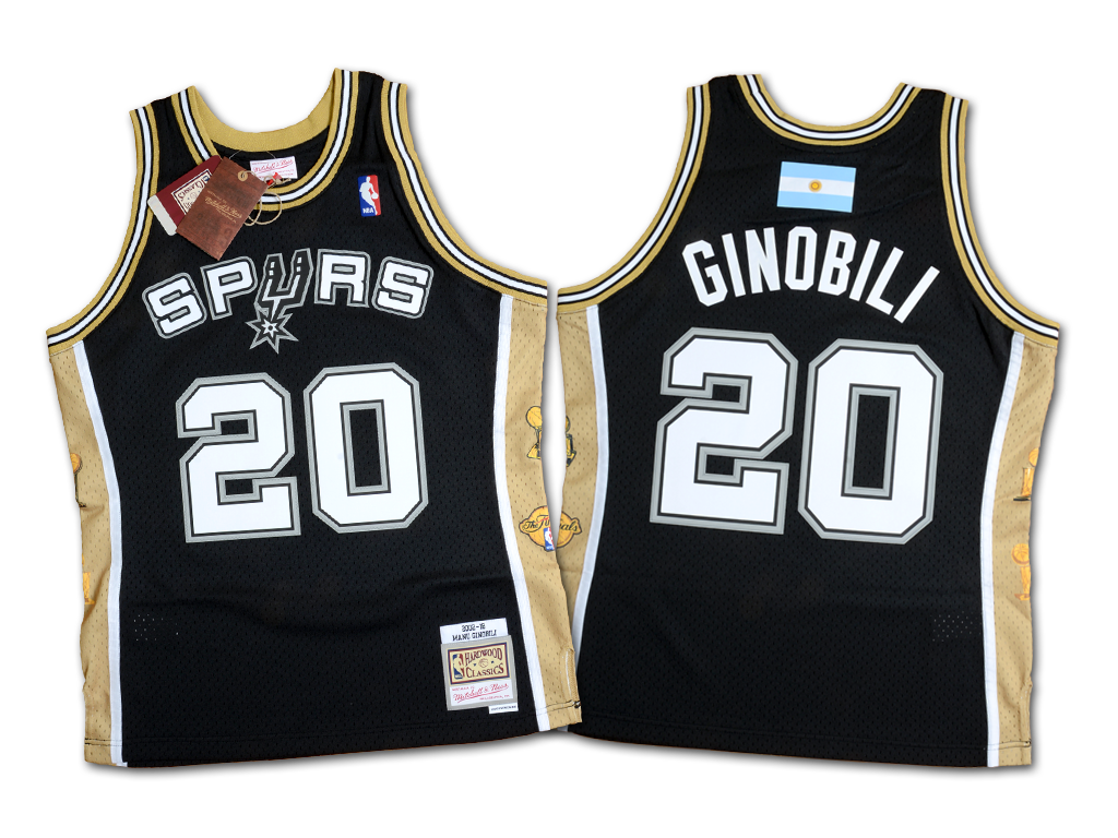 Mitchell & Ness 聖安東尼奧馬刺隊 Manu Ginobili 退役紀念 Swingman 球衣