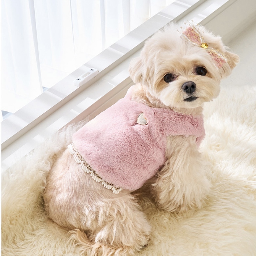 毛茸茸背心Bebe Fur Crop IndyPink印地安粉-It’s sunny outside