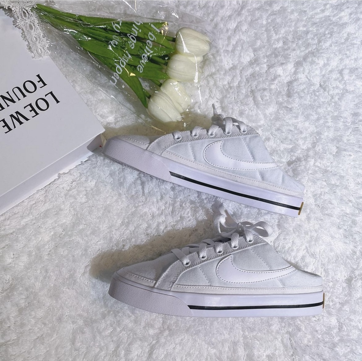 零碼現貨出清 售完不補 Nike Court Legacy Mule 全白 帆布 穆勒鞋 半拖 女款 DB3970-100/現貨