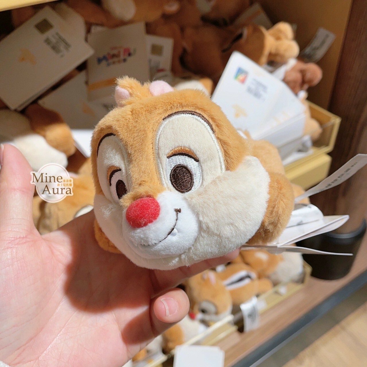 迷你寶寶系列 紅鼻 蒂蒂 Dale 磁鐵 趴趴 趴姿 絨毛 娃娃 公仔 奇奇蒂蒂 Chip 'n Dale -上海迪士尼樂園