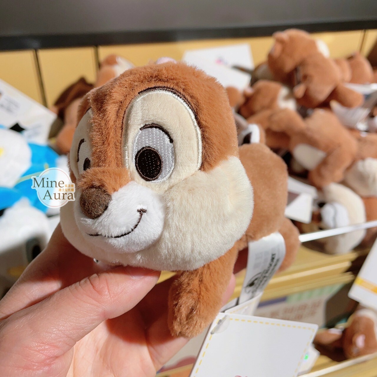 迷你寶寶系列 黑鼻 奇奇 Chip 磁鐵 趴趴 趴姿 絨毛 娃娃 公仔 奇奇蒂蒂 Chip 'n Dale -上海迪士尼樂園