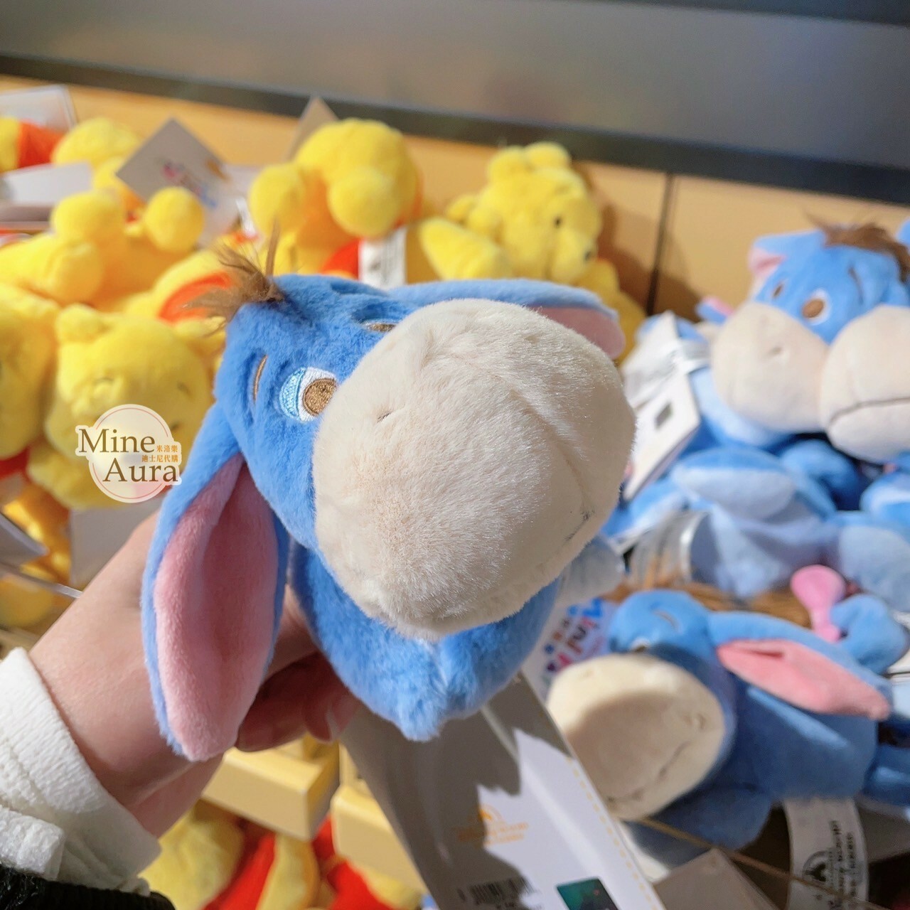 迷你寶寶系列 屹耳 Eeyore 磁鐵 趴趴 趴姿 絨毛 娃娃 公仔 小熊維尼 Winnie the Pooh -上海迪士尼樂園