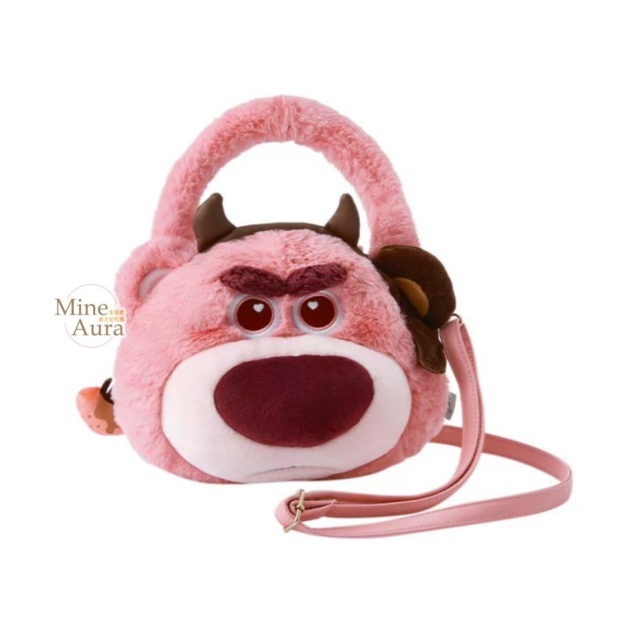 (限時特價) 巧克力熊抱哥 Lotso 系列 小惡魔裝扮 絨毛大頭 造型 手提包 斜背包 玩具總動員 Toy Story -上海迪士尼商店