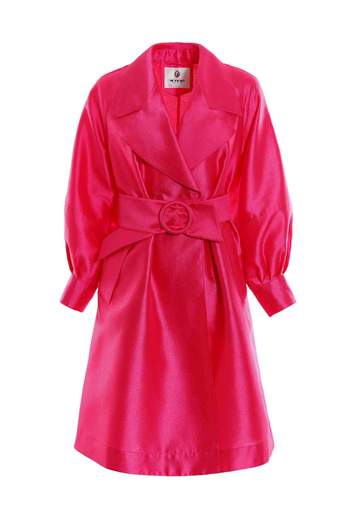 BC15006D1玫瑰山谷塔夫塔綁帶風衣