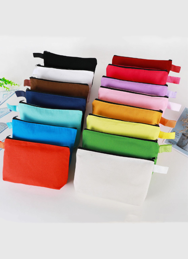 彩色帆布拉鍊筆袋 AL1826