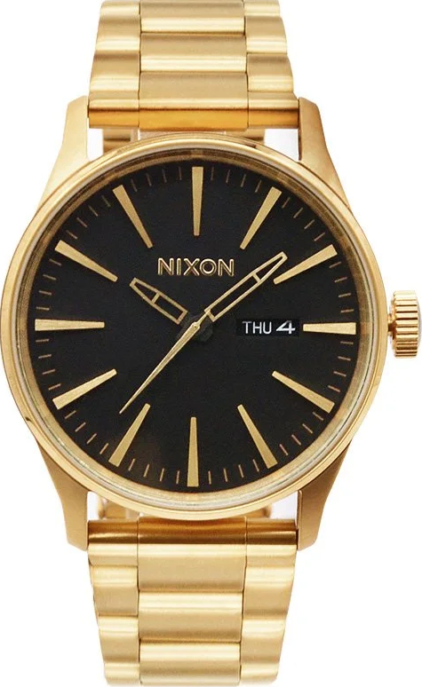 萬年鐘錶 - NIXON 尼克森  SENTRY SS  全金色黑色錶面經典衝浪錶  A356-510  錶徑42MM