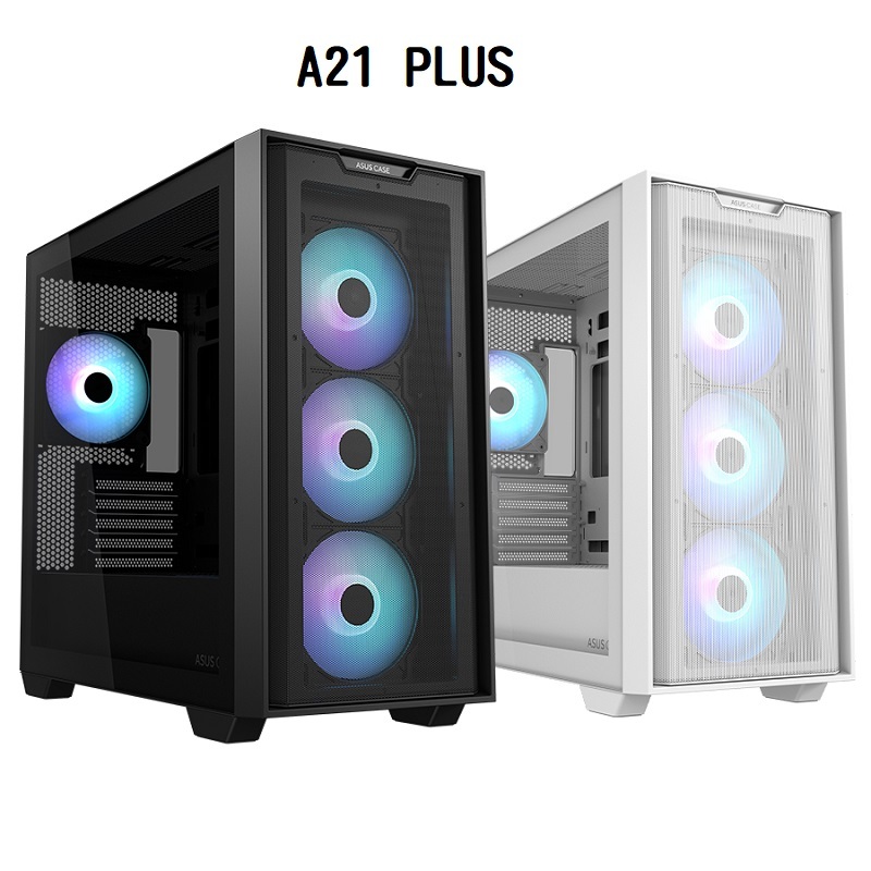 ASUS 華碩 A21 PLUS 玻璃透側 M-ATX機殼 支援背插式主板 黑色/90DC00H0-B10000 白色/90DC00H3-B10000
