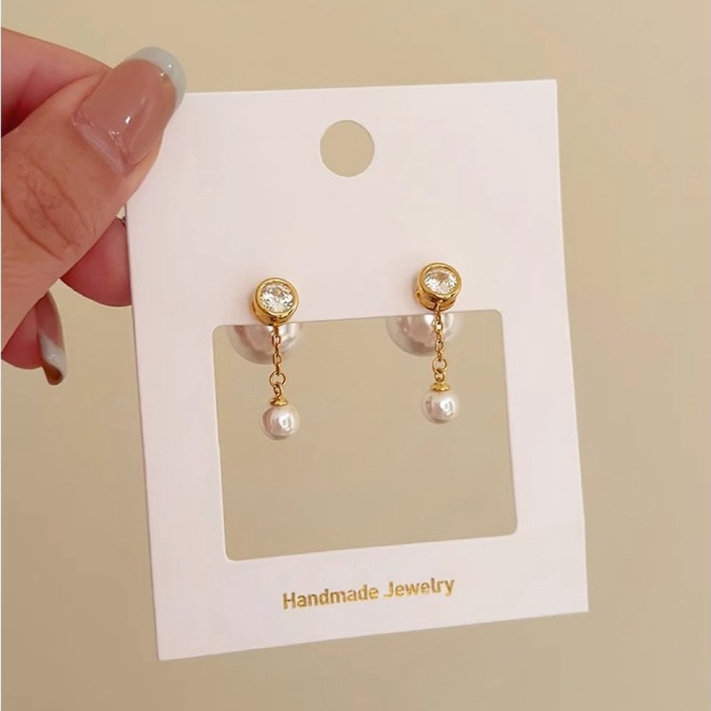 夢幻一款四戴珍珠系耳釘