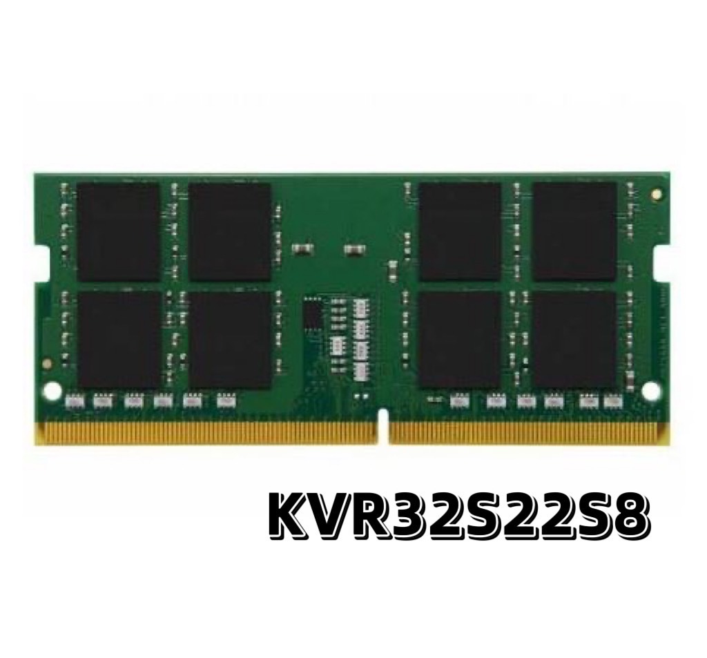 Kingston 金士頓 DDR4 3200 8GB / 16GB Non-ECC CL22 SODIMM RAM 筆記型電腦記憶體 (KVR32S22S8)