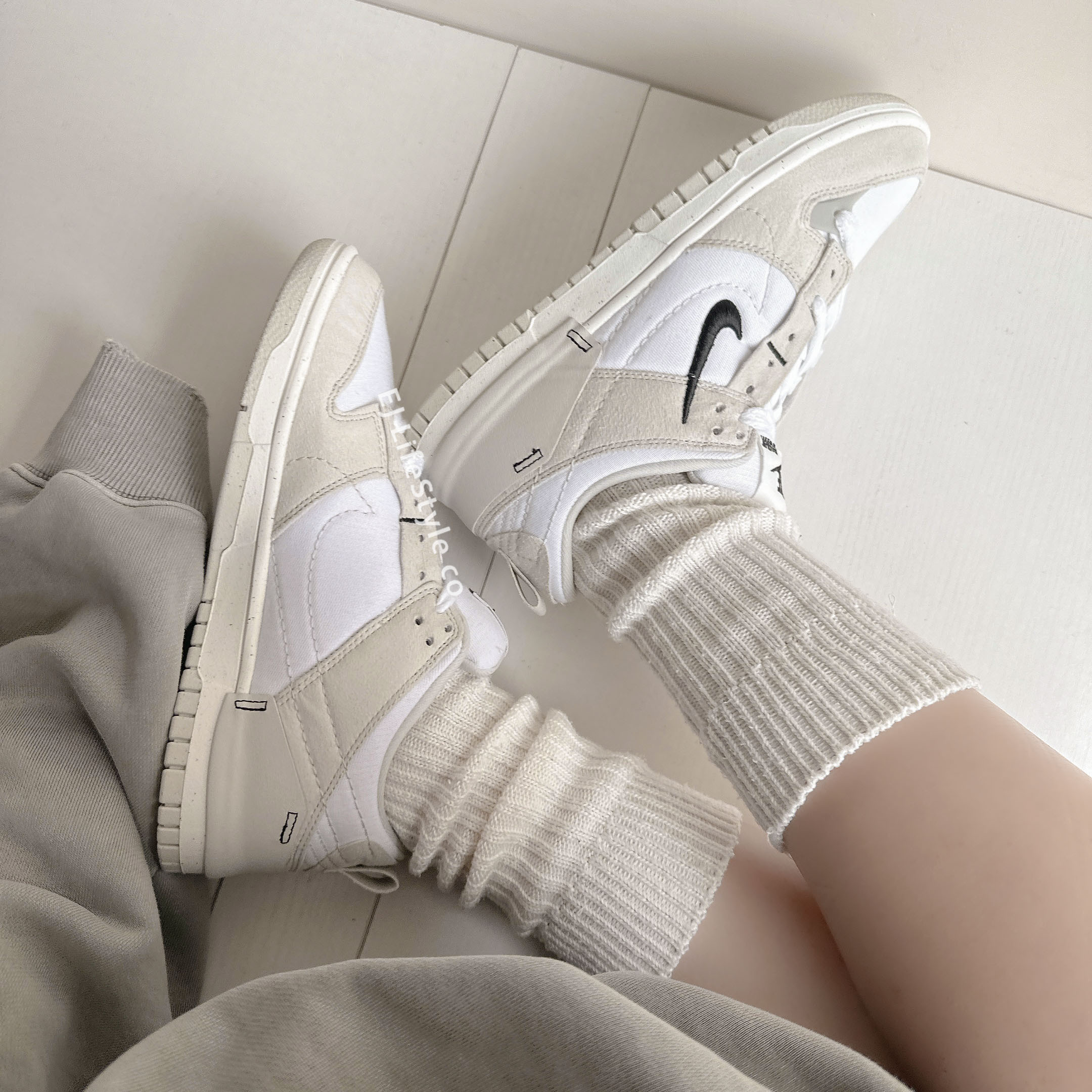 NIKE DUNK LOW DISRUPT 2 燕麥色 米色 白色 拼接 解構 女鞋 DH4402-101 / 現貨+預購