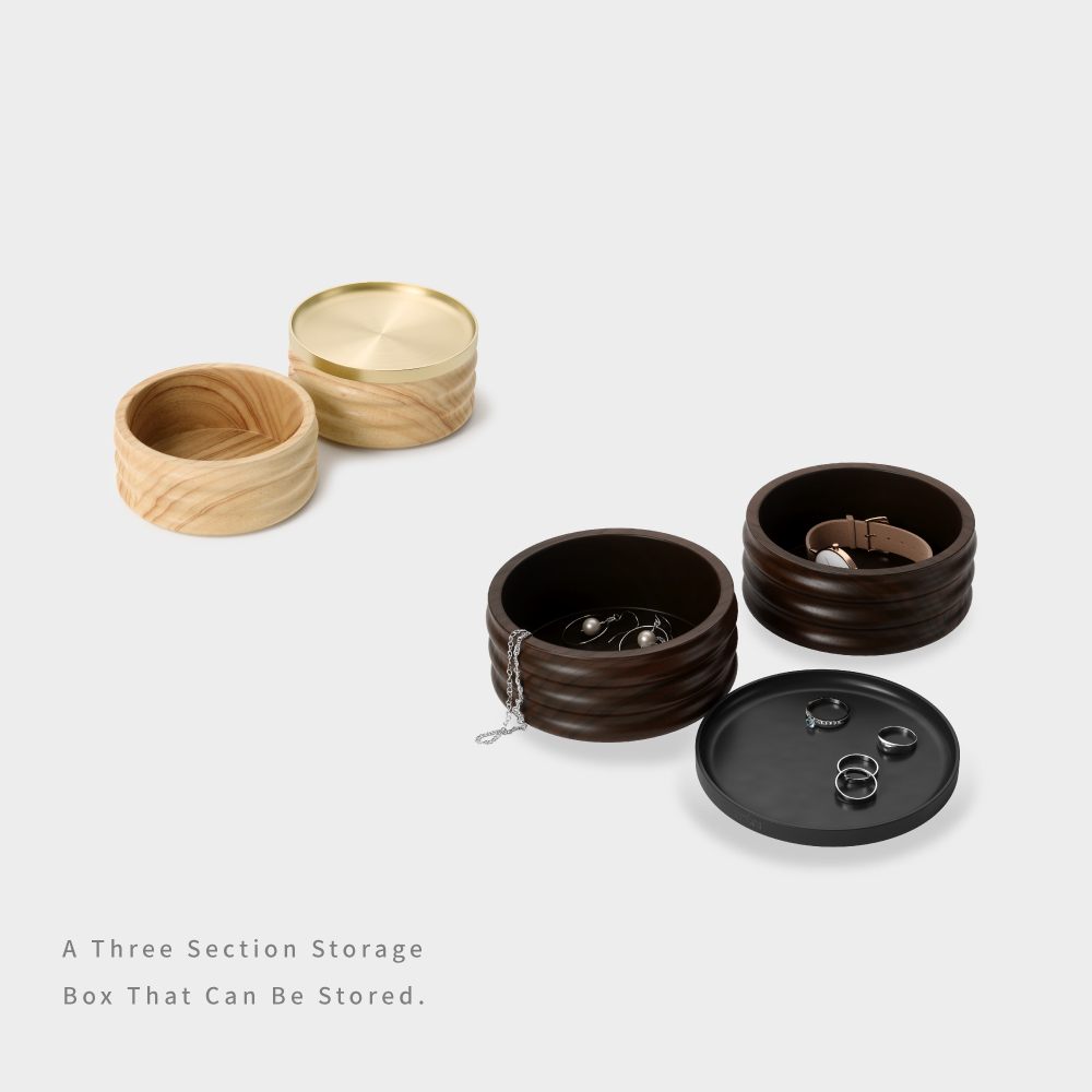 好萩家居|Umbra-Tesora木質飾品盒,有三層的收納空間,提供多樣整理方式。