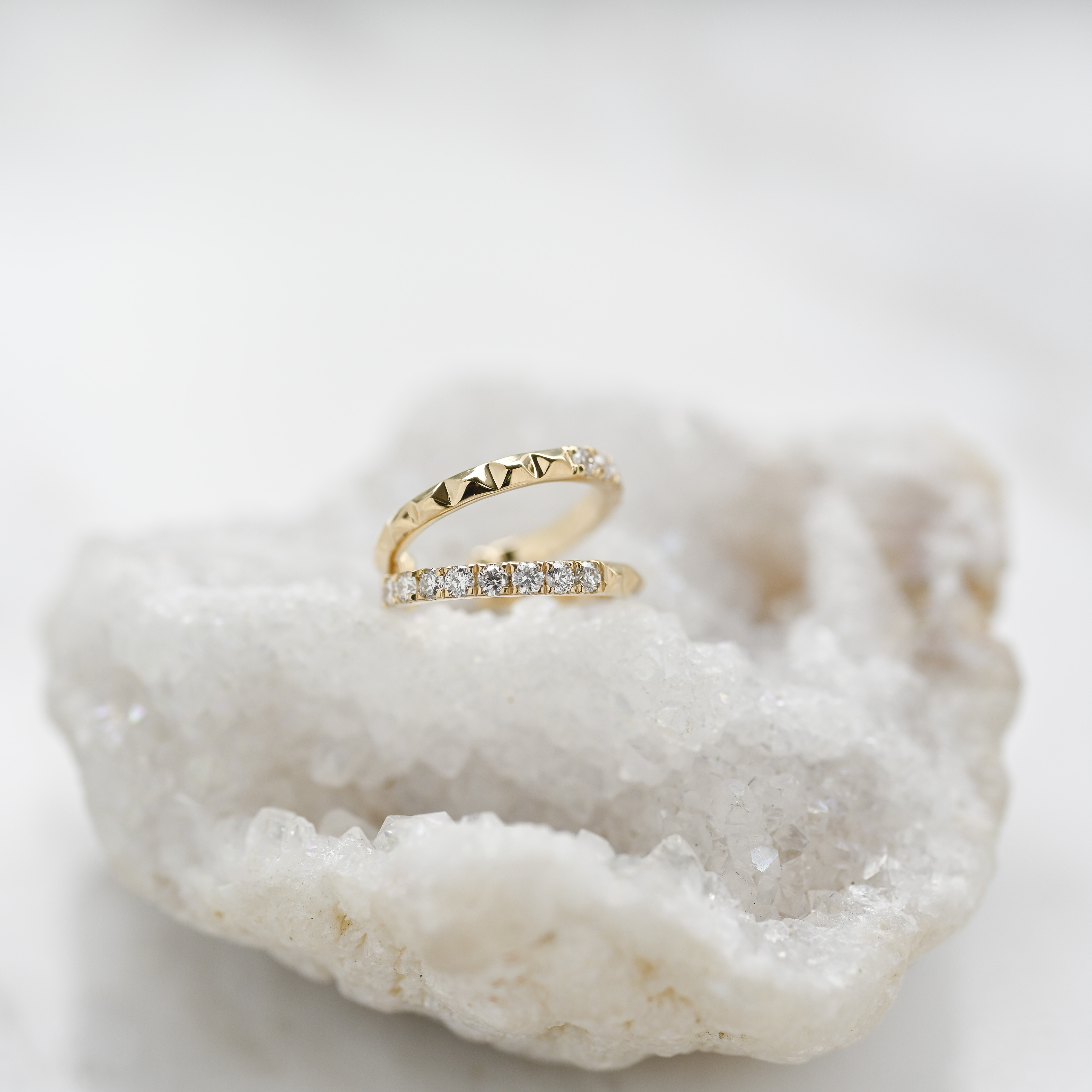 18K Nesty Diamond Earring Cuff