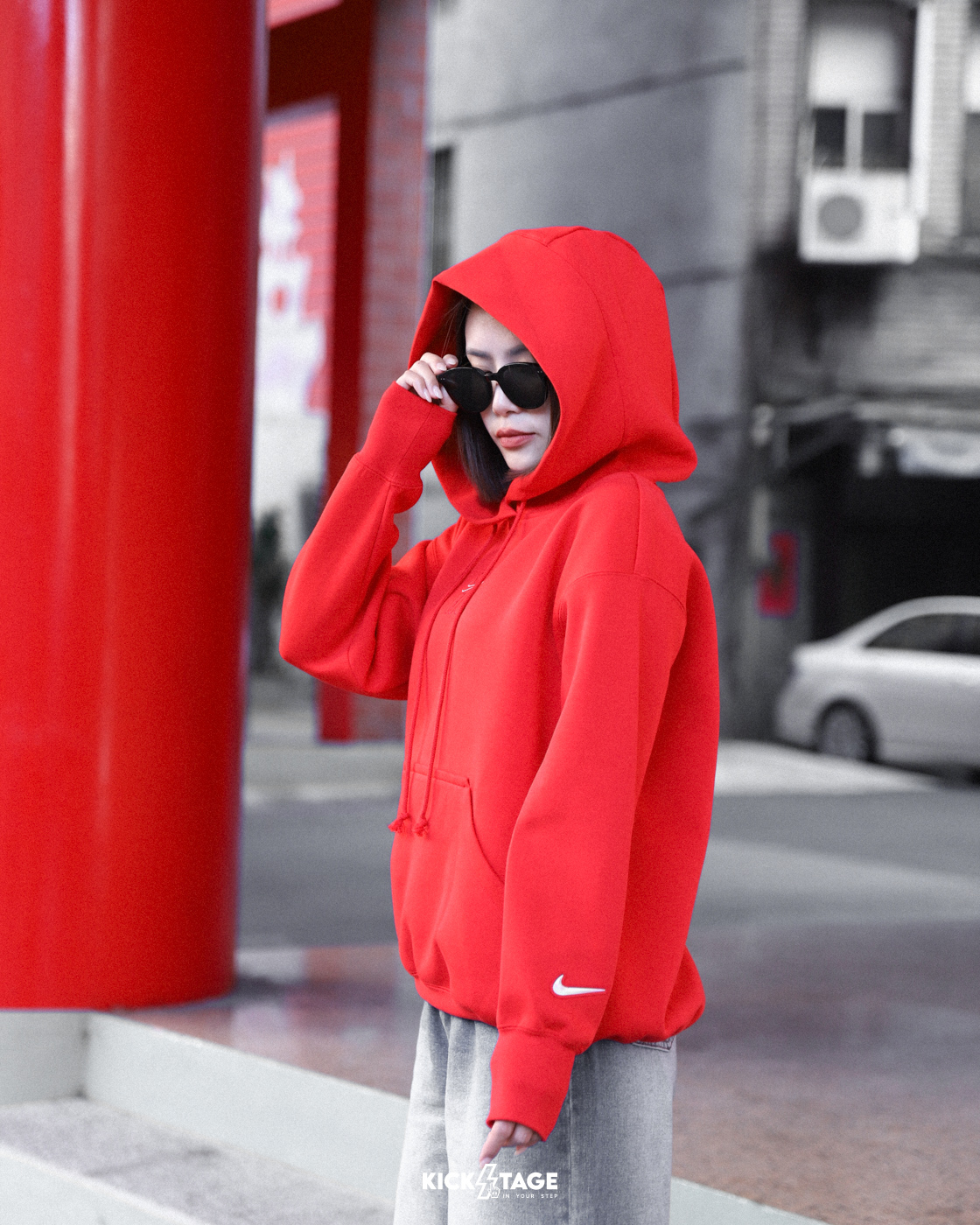 *特價商品售出不退換*女款 NIKE NSW FLEECE HOODIE 紅 龍年 刺繡 小勾 長袖 帽T【FZ6559-657】NKDRAGON 25SALE