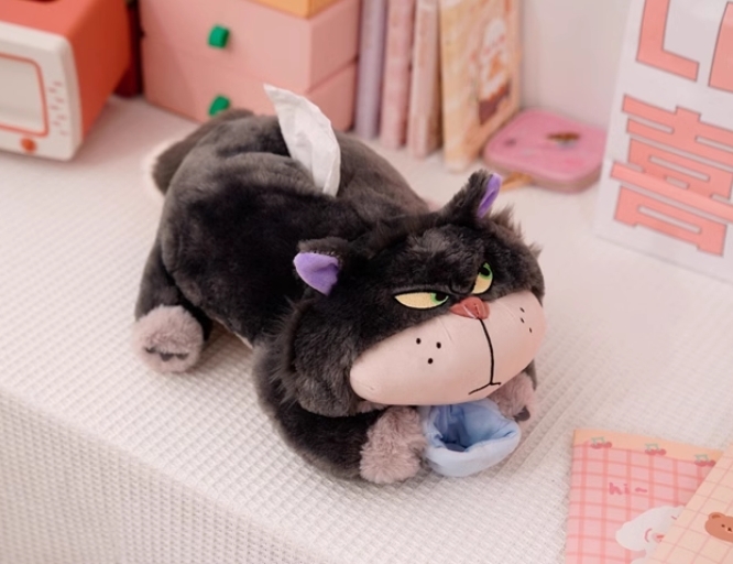 【預購】壞貓咪 面紙套娃娃 抽繩束口袋 手提化妝包