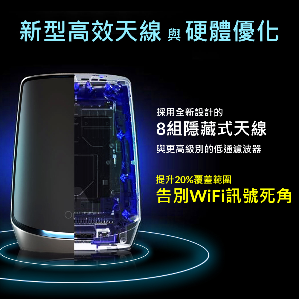 新型WiFi天線與硬體優化，提升WiFi覆蓋範圍，告別WiFi訊號死角