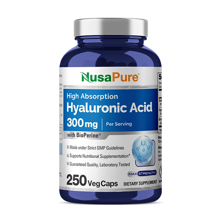 NusaPure Hyaluronic Acid 300mg 250 Veggie Capsules