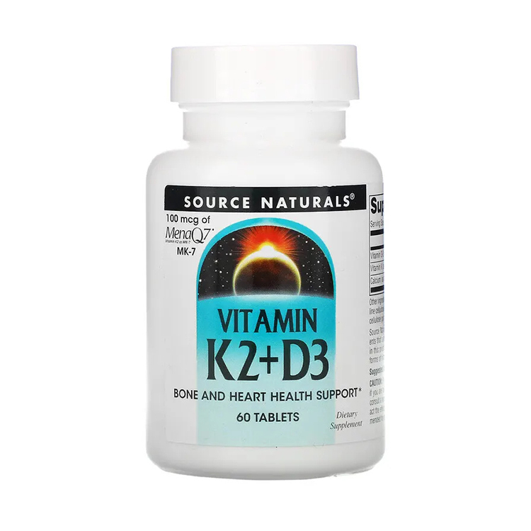 Source Naturals, Vitamin K2 + D3, 60 Tablets