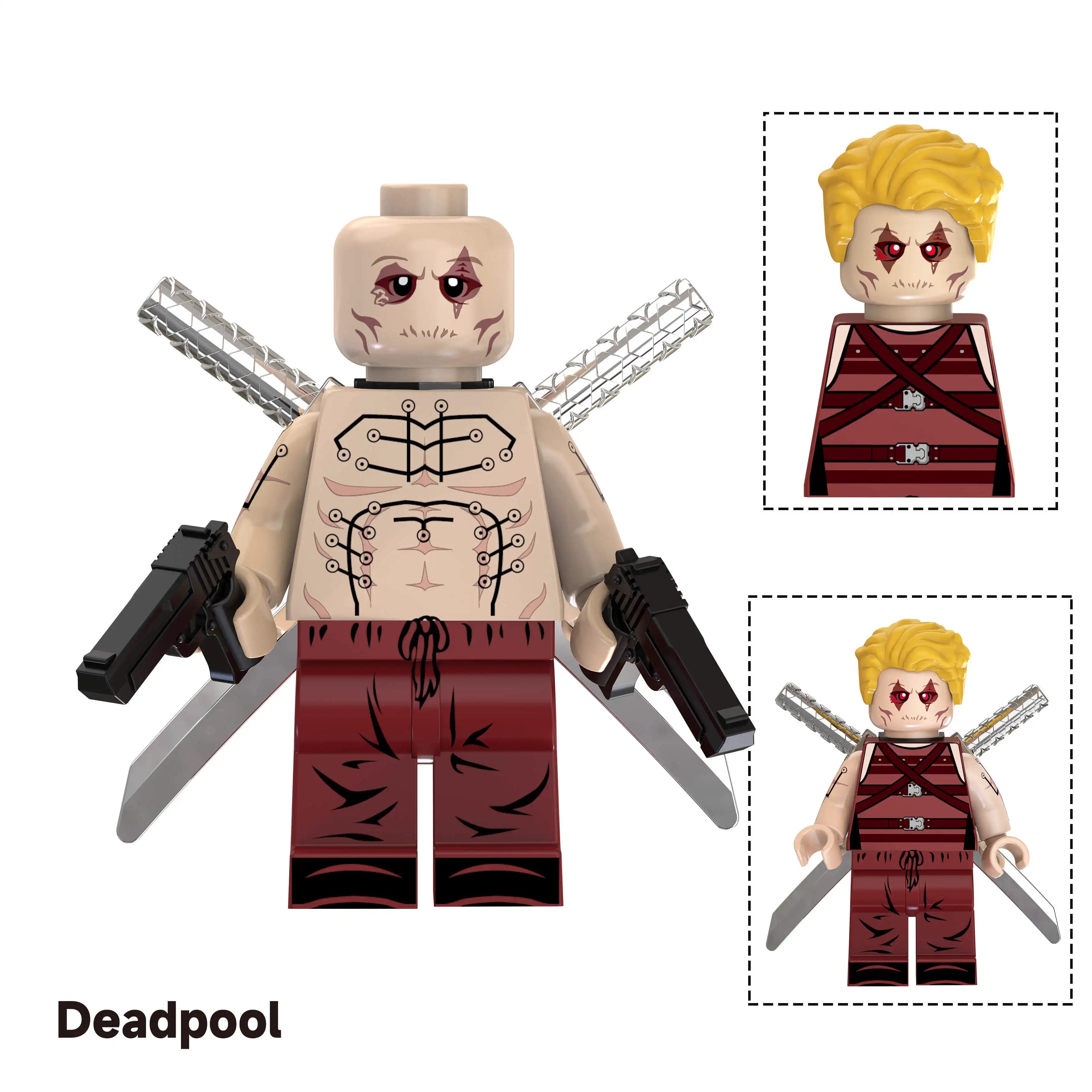 DeadpoolDCSuperHeroesCustomMinifigsMinifiguresFitLegoTV1029