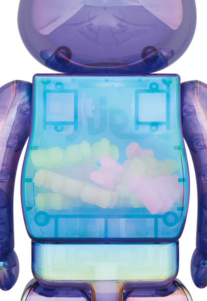 BEETLE BE@RBRICK X-GIRL 紫色CLEAR PURPLE 庫柏力克熊100 400%