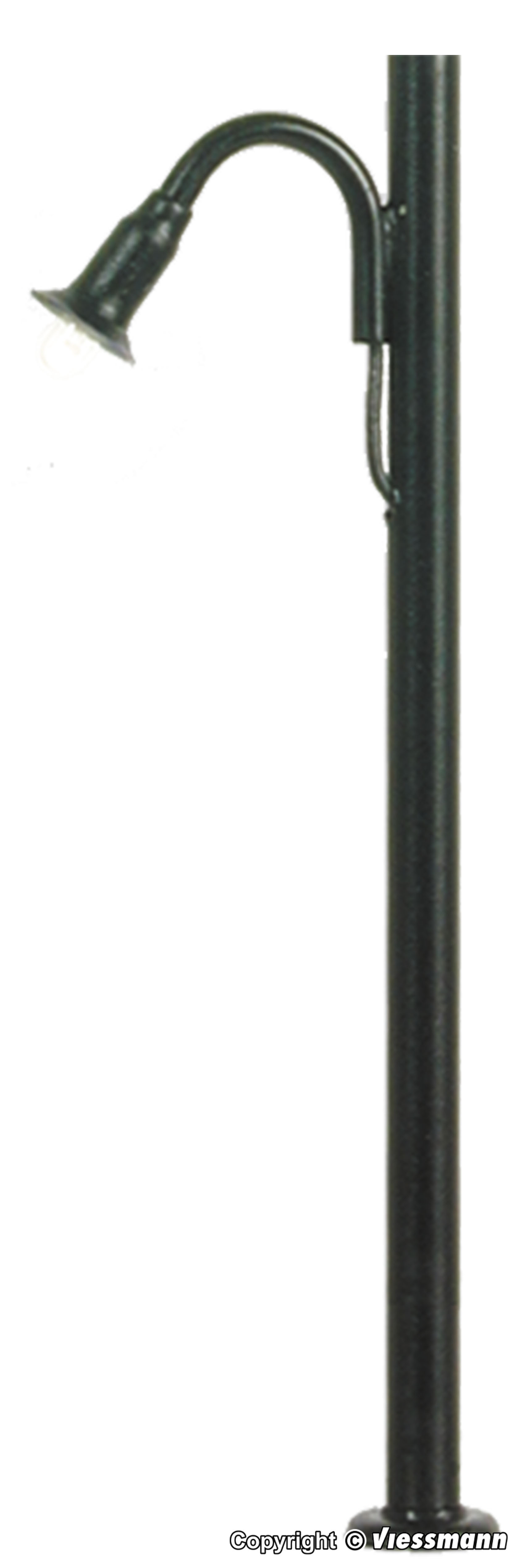 Viessmann 6460 N規 木柱燈，LED 暖白光