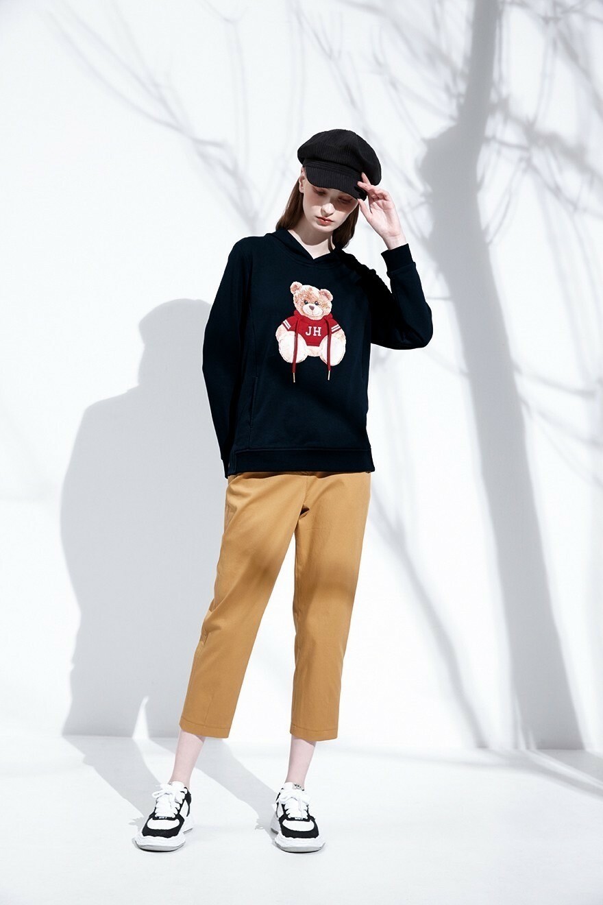 時尚韓版質感舒適棉質修腿九分褲T6601