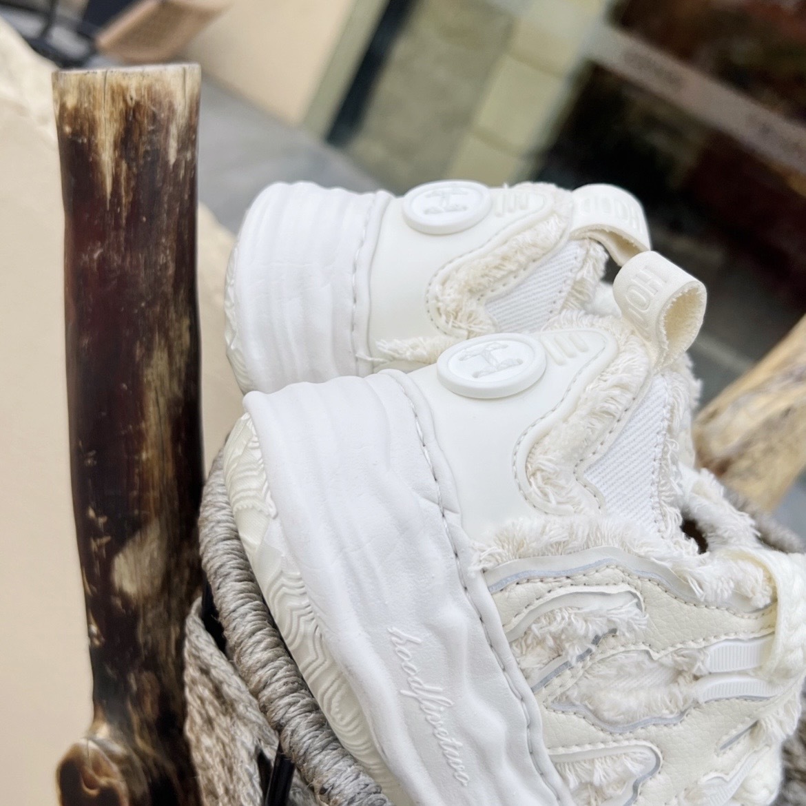 H52 開口笑 奶油蛋糕鞋 溶解鞋 解構 融化 溶解 【奶油白】