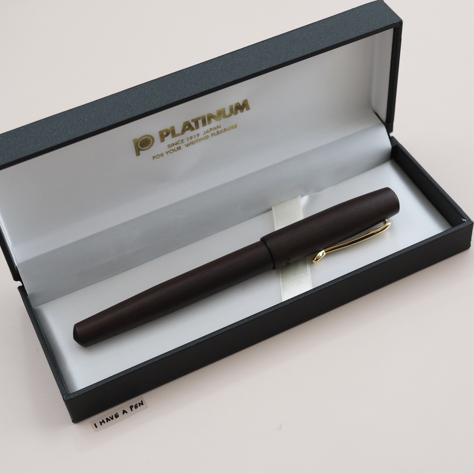黑檀木 鋼筆 鋼尖 F尖｜白金 Platinum 日本