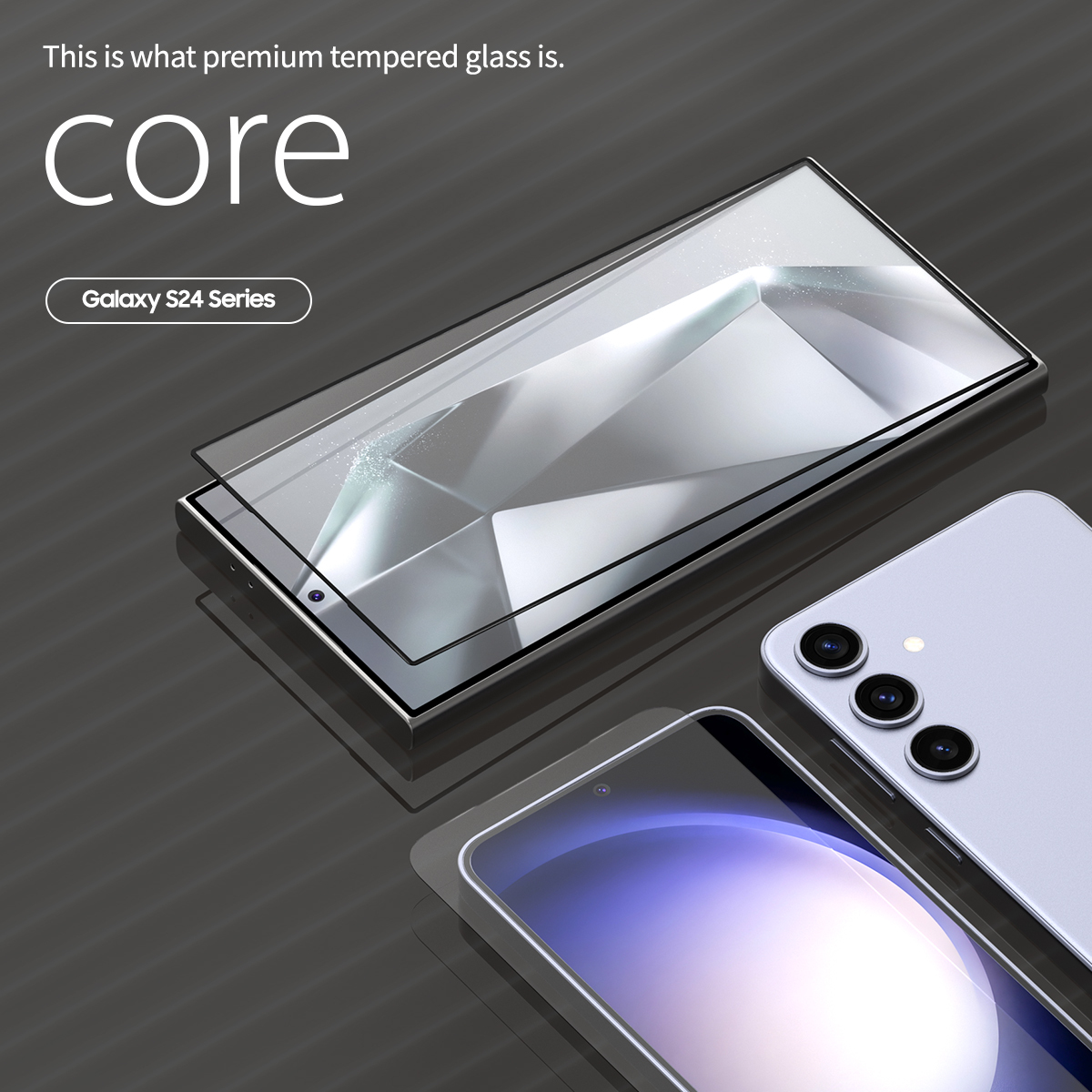 araree Core Glass 強化玻璃保護貼 (一張版本)  [Galaxy S24 Series]