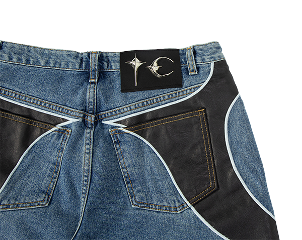 Thug Club TC Leather Black Denim Pants M（今年の新作から定番