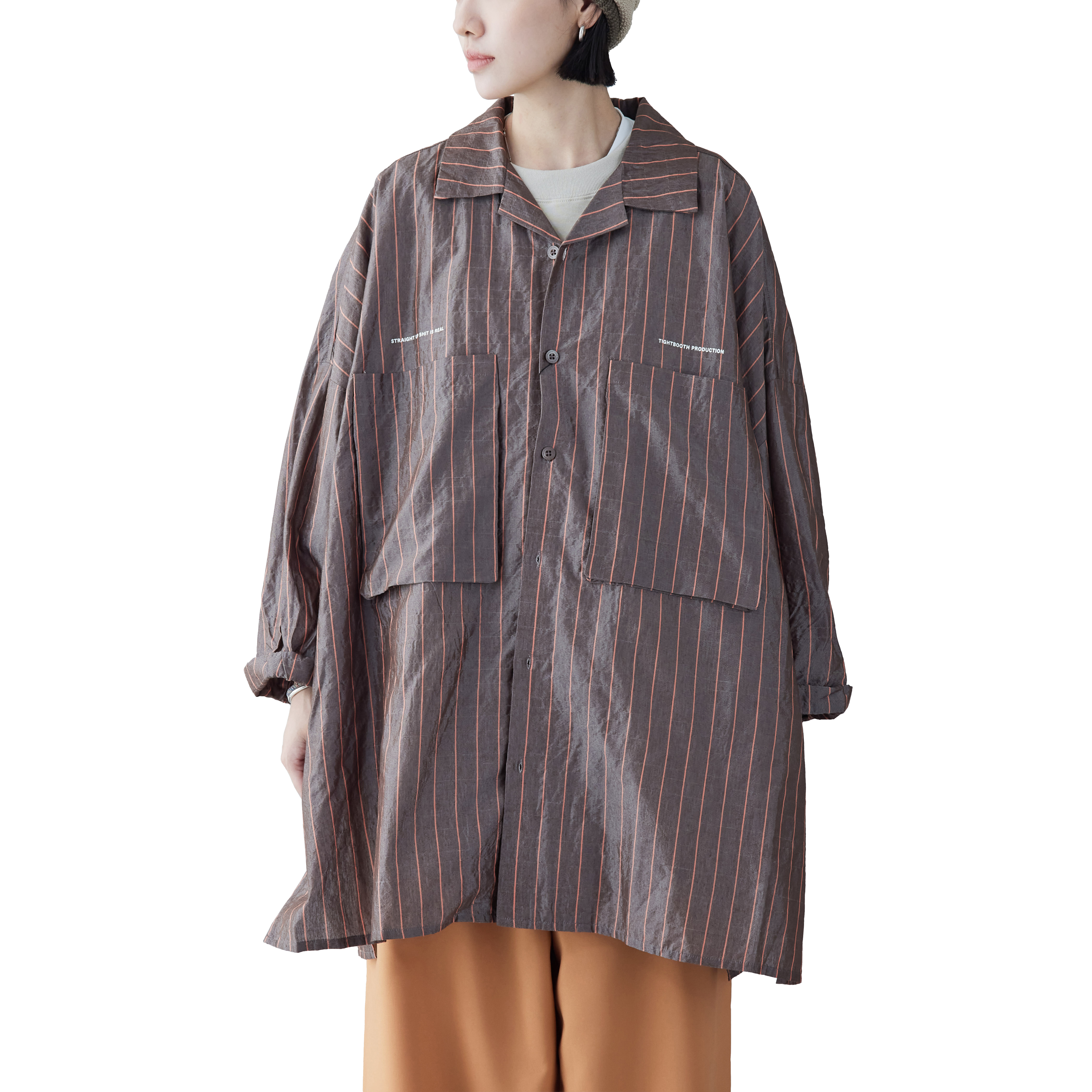 TIGHTBOOTH - Stripe Big Shirt - 2 Colors