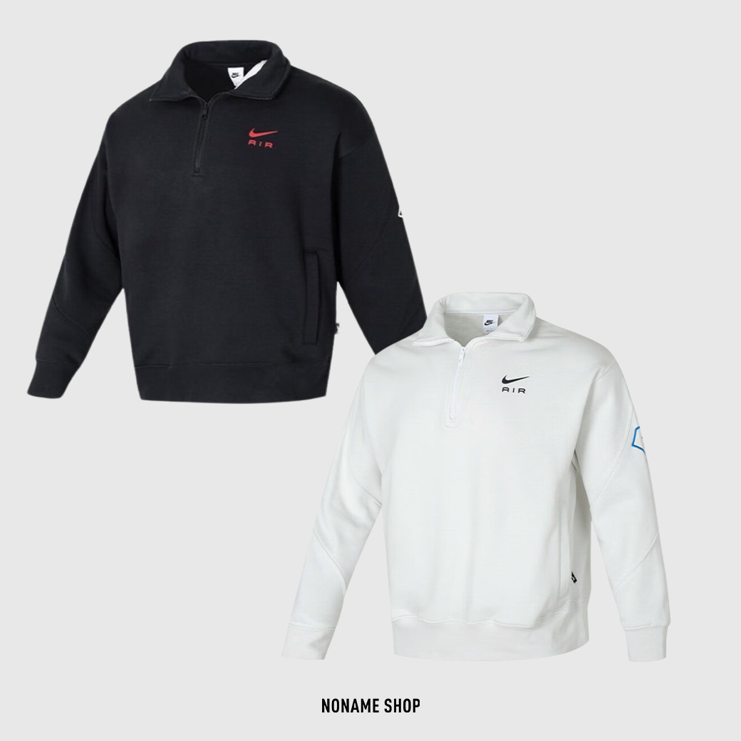 NIKE AIR 半開襟 大LOGO 長袖 兩色 (男款)