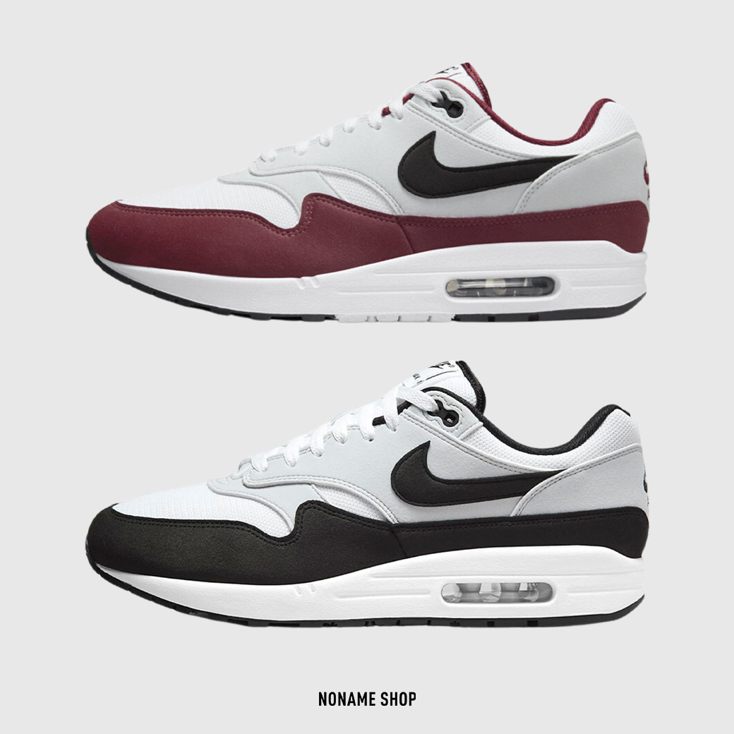 NIKE AIR MAX 1 復古 氣墊 休閒鞋 黑白 酒紅白 (男款)