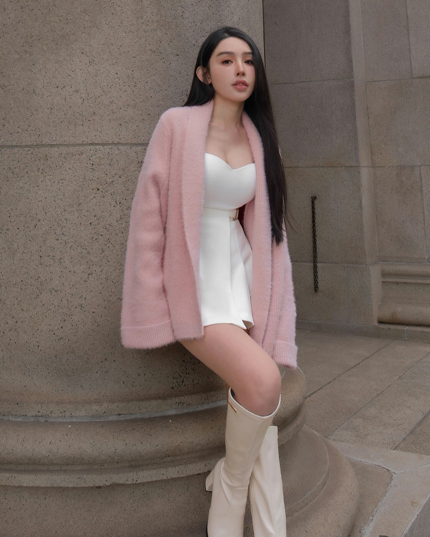 訂製-慵懶毛海開襟外套