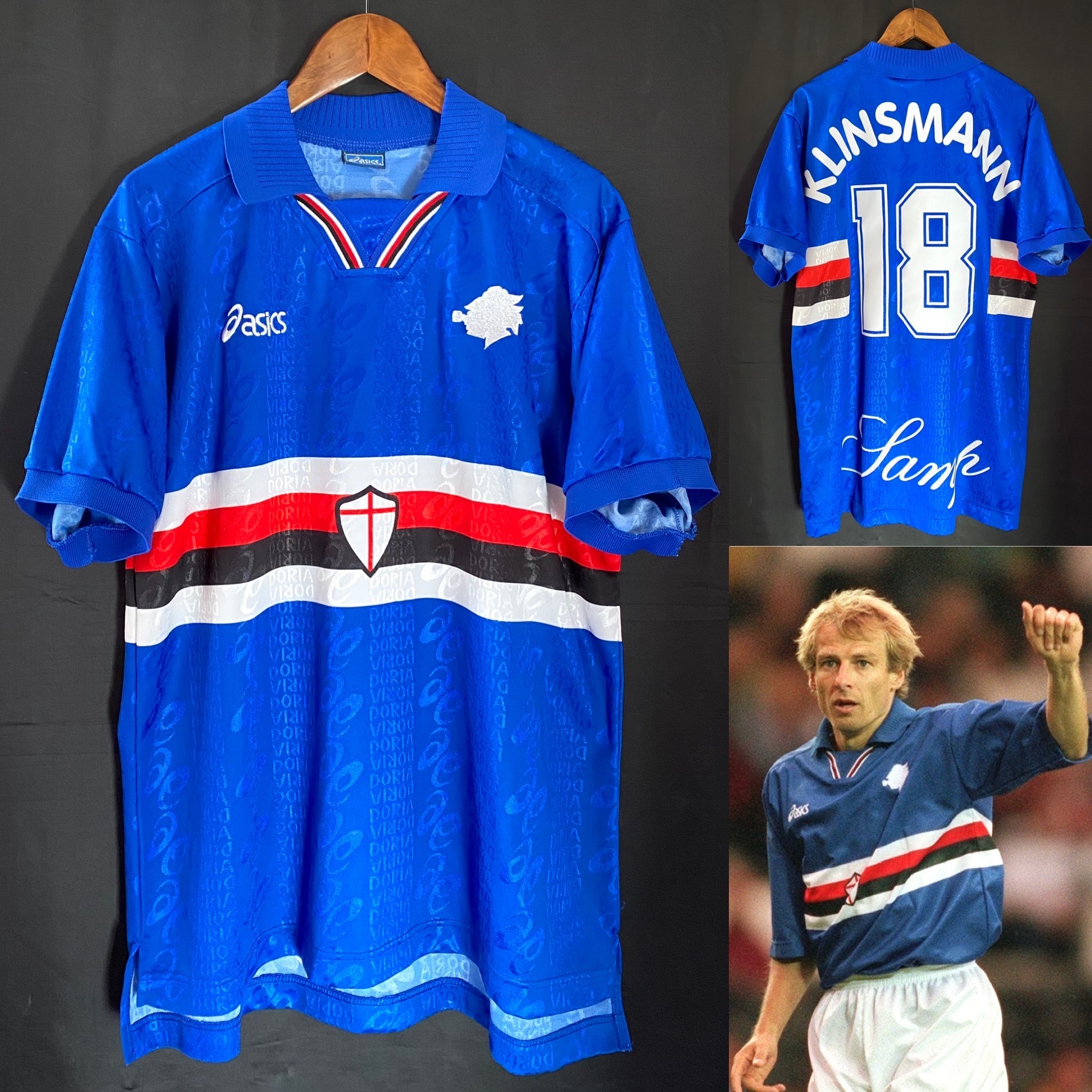 Sampdoria 1997-1998 Asics Home Shirt #18 KLINSMANN