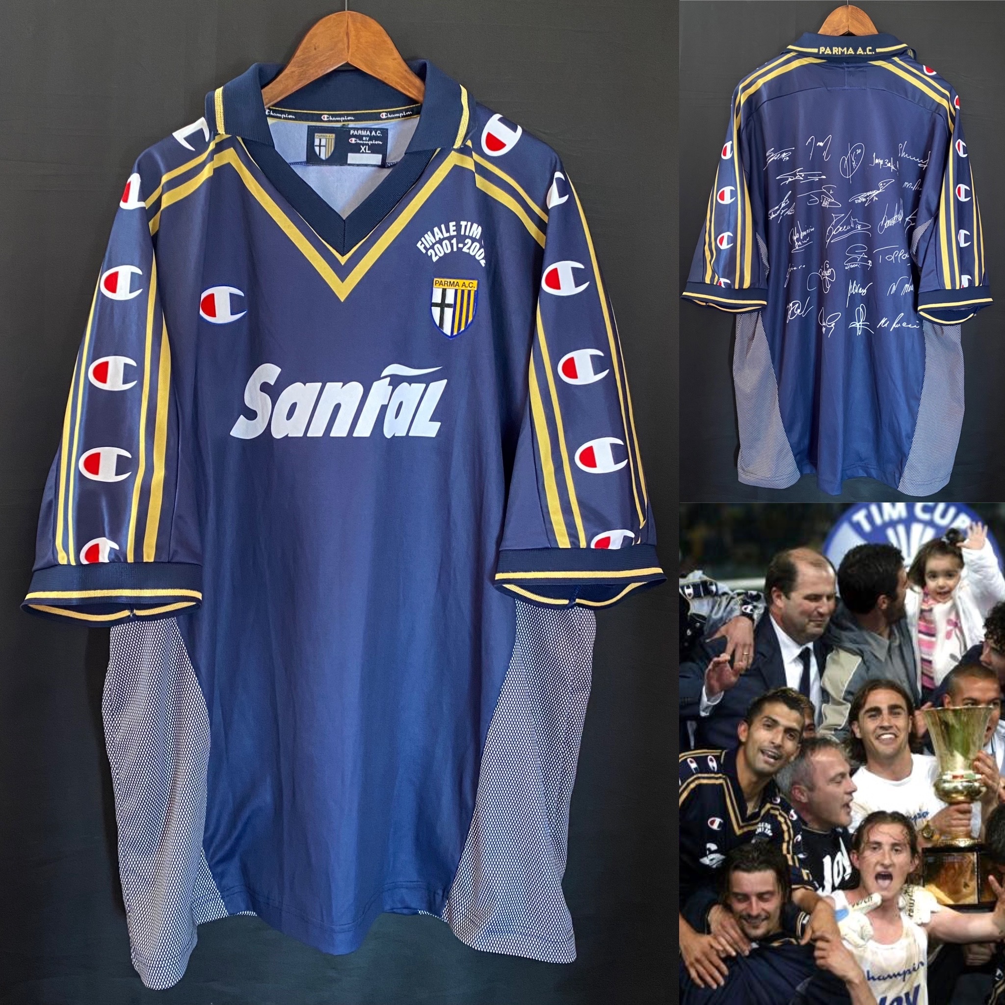 Parma 2001-2002 Coppa Italia Champion Spacial Away Shirt