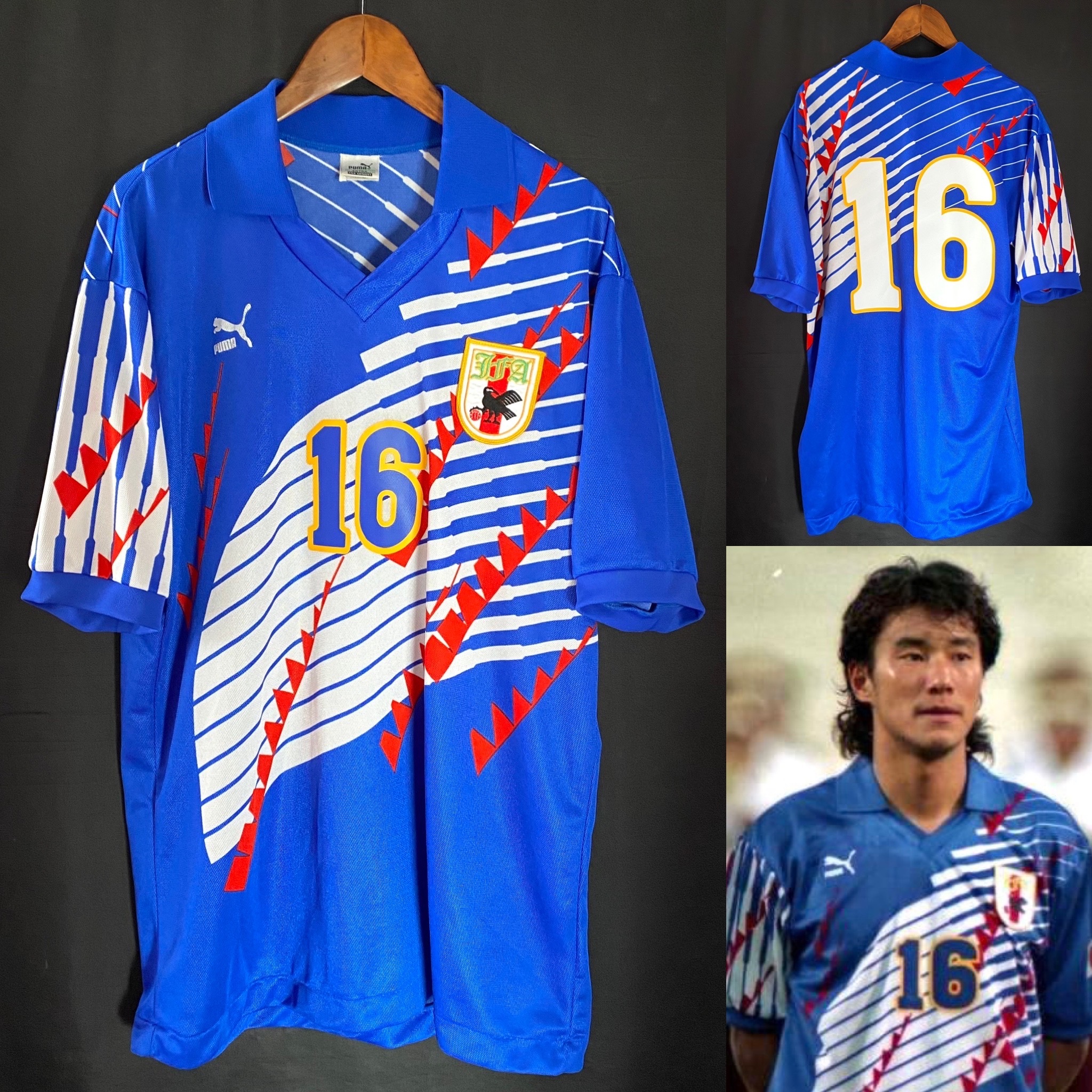 🇯🇵 JAPAN 🇯🇵 Two incredible Teamgeist kits designed by Adidas for the  2006 World Cup ⚽️ Which one do you like better? 🤔 ⚽️ 2006 Japan Home  🏃🏻‍♂️ Shunsuke Nakamura 👕 Size