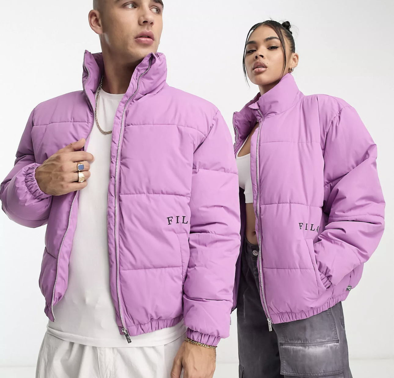 【預購】Fila F012452 中性紫色Puffer外套