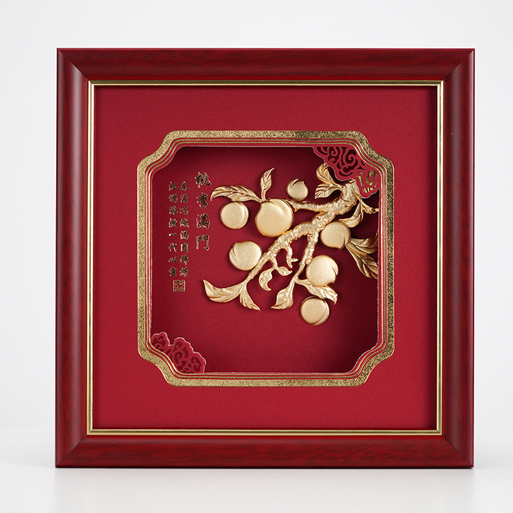 金箔畫推薦｜桃李滿門寓意深遠│教師節、謝師禮、杏壇杏林最佳贈禮