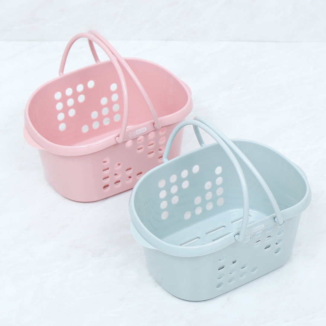 OLIVE浴室提籃/泉水藍 23.8x11.6x17.4cm