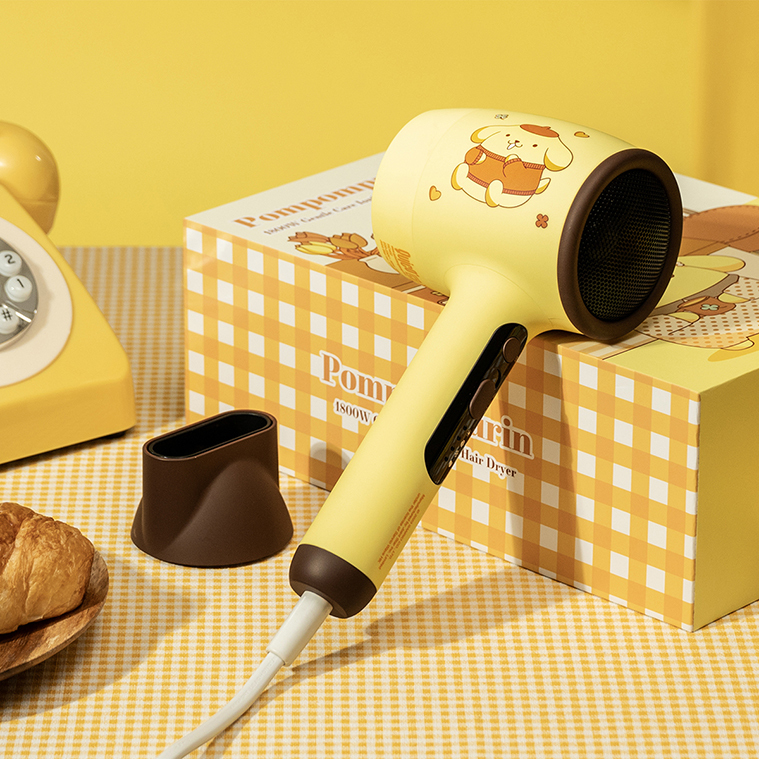 Sanrio x QUICO 1800W Gentle Care Ionic Hair Dryer - Pompompurin