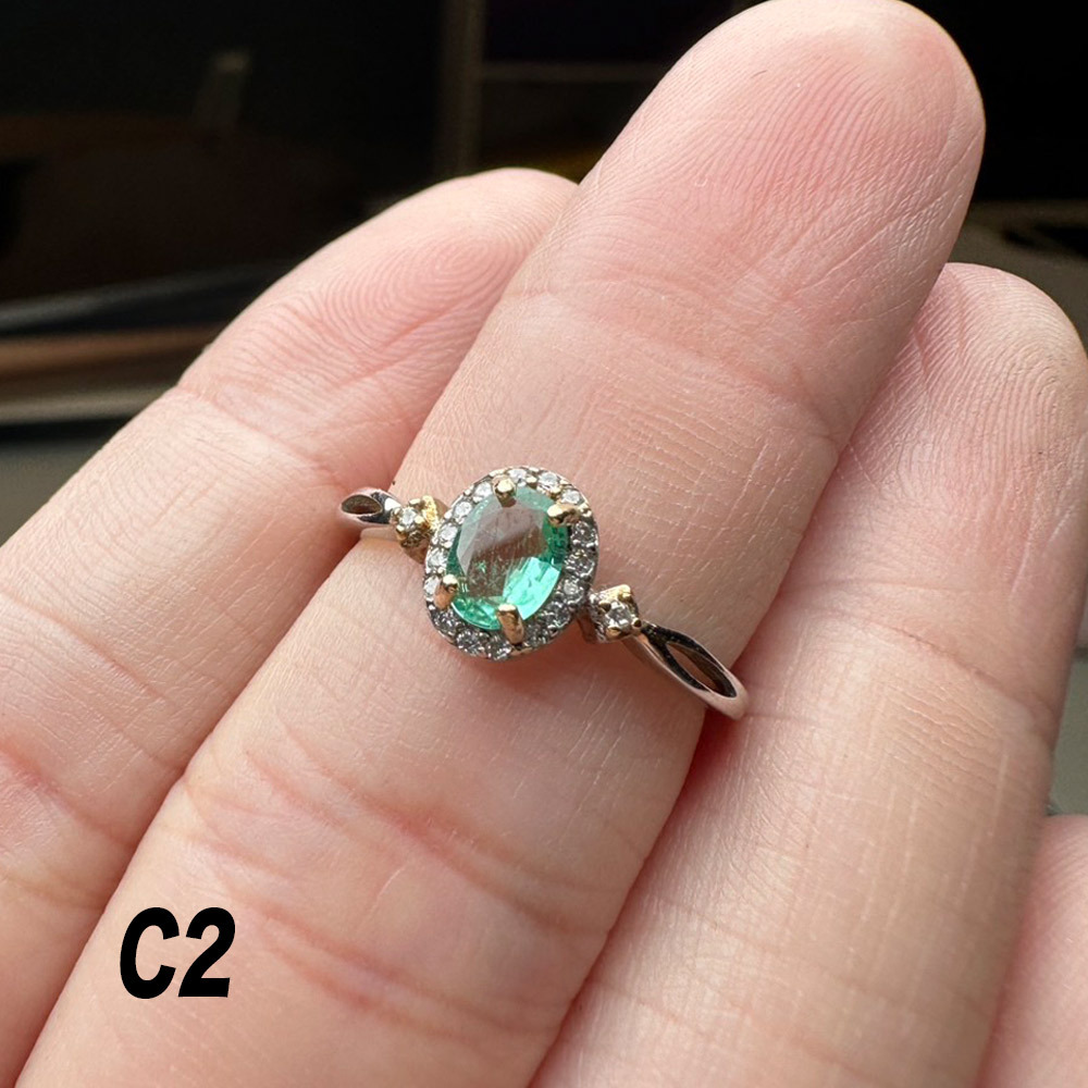 祖母綠戒指-925銀/18k-82572267/70001735