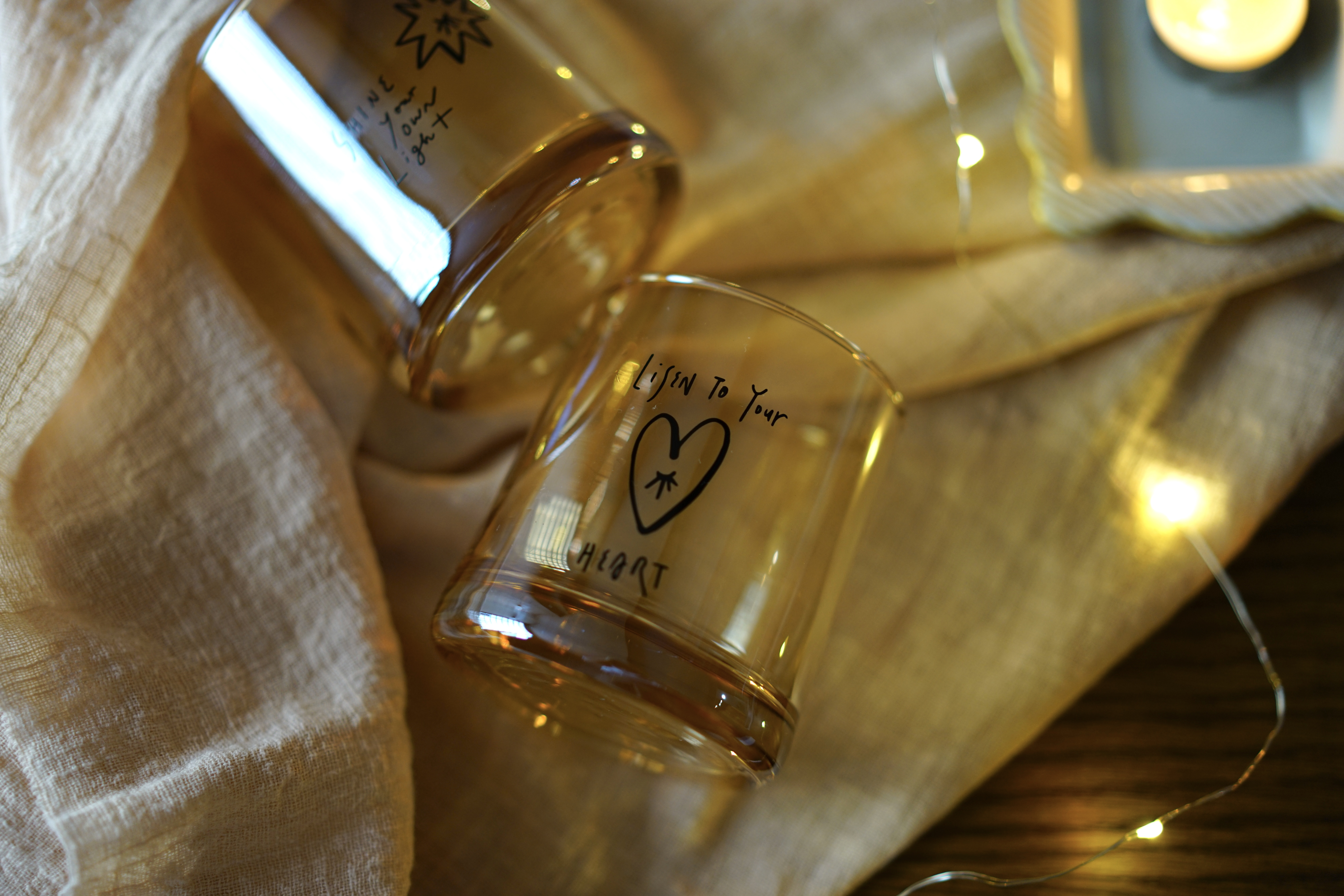 復古大口玻璃對杯