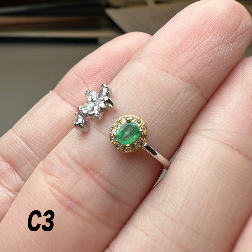 祖母綠戒指-925銀/18k-63052147/19651093