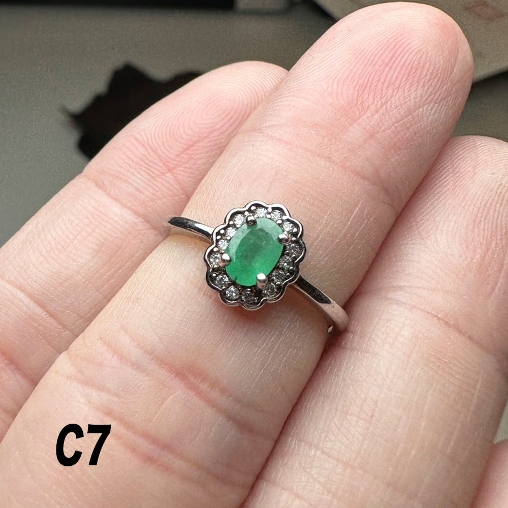 祖母綠戒指-925銀/18k-24261150/55121722