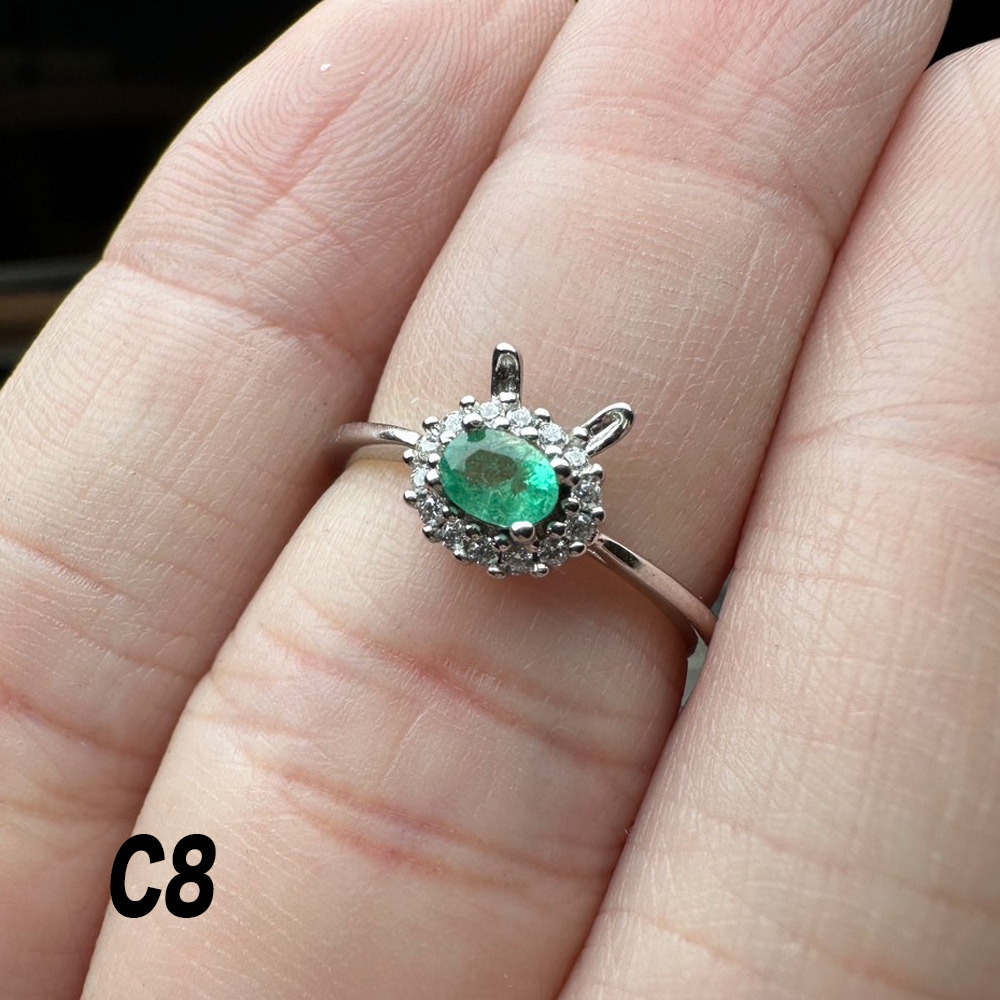 祖母綠戒指-925銀/18k-33075464/31413745