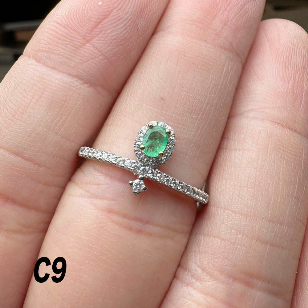 祖母綠戒指-925銀/18k-39947805/94819950