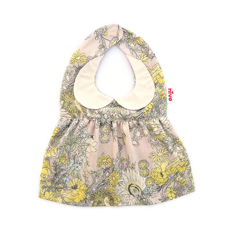 Niva 可愛造型圍兜/口水巾-花漾女孩(粉)